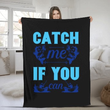 Discover Catch me if you can; Fish Fleece Blankets