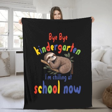 Discover School kid, first grade, chill at school Fleece Blankets