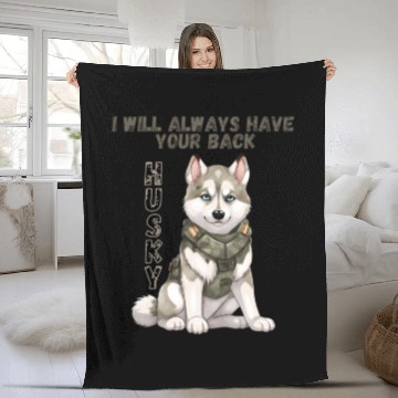 Discover Cute Beautiful Love Husky Puppy Dog Design Fleece Blankets