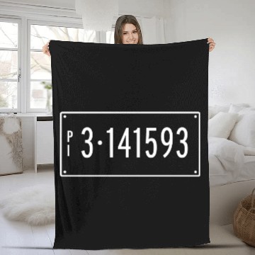 Discover Pi Day Math Number Plate Geometry Calculus Fleece Blankets