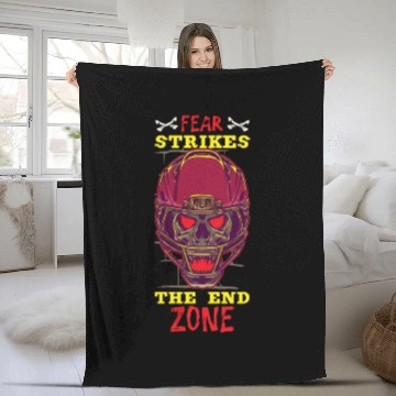Discover Funny Horror Football Fan Horror Obsessed Horror Fleece Blankets