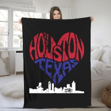Discover Houston Texas Pride Embrace the Spirit Fleece Blankets