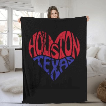 Discover Houston, Texas Pride: Embrace the Spirit USA Fleece Blankets