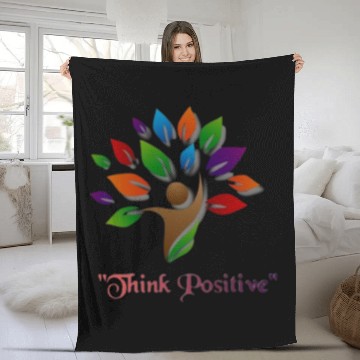 Discover Thinks Positive Fleece Blankets