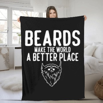 Discover Funny Beard Meme Beards Make The World A Better Fleece Blankets