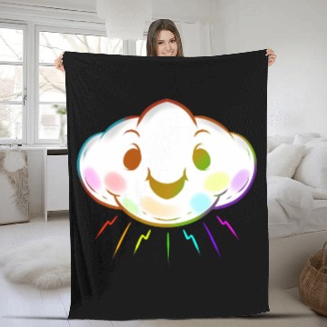 Discover Colorful Rainbow Cloud Lgbtq Lesbian Gay Pride Fleece Blankets