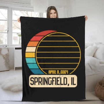 Discover Total Solar Eclipse Illinois Springfield EclipseSp Fleece Blankets