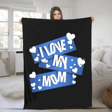Discover I Love My Mom Fleece Blankets