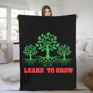 Discover Growth Tree Inspirational Design Fleece Blankets
