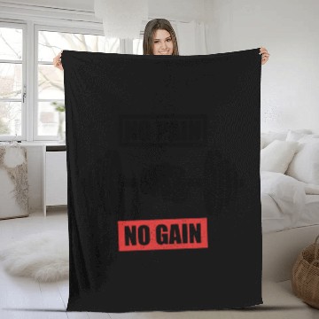 Discover Power Up Your Workout With Our No Pain No Gain Gym Fleece Blankets