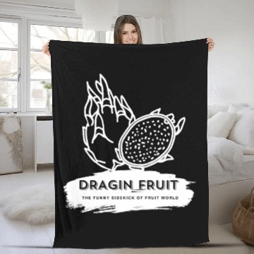 Discover Dragon Fruit The Funny Sidekick Of Fruit World Fleece Blankets