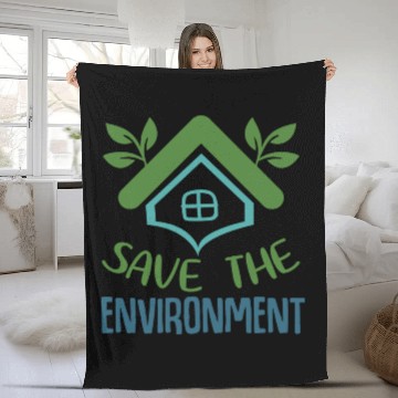Discover Save The Environment Fleece Blankets
