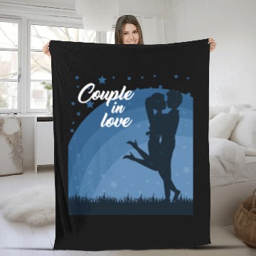 Discover Couple in love Fleece Blankets