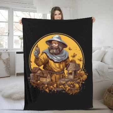 Discover Beekeeping in the Ages - Medieval Tale Fleece Blankets