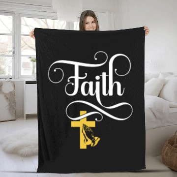 Discover Faith Love Jesus Christian Christmas Fleece Blankets