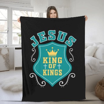 Discover Love Jesus King Of Kings Christian Christmas Fleece Blankets