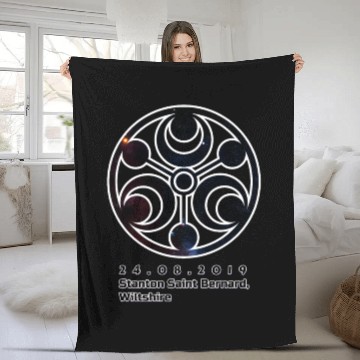Discover Station Saints Bernard Crop Circle, Wiltshire 24-0 Fleece Blankets