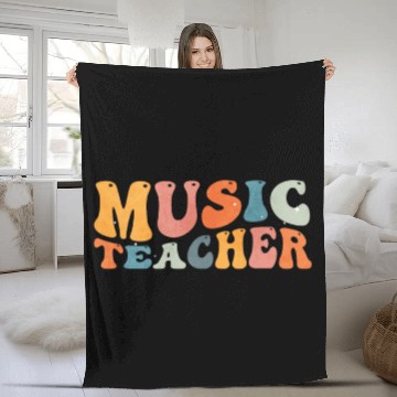 Discover Groovy Music Teacher Musician Teaching Fleece Blankets