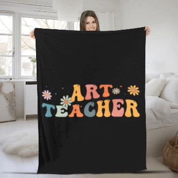 Discover Groovy Art Teacher Artist Artistic Teaching Fleece Blankets