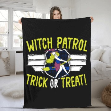 Discover Witch Patrol: Trick or Treat! Policeman Halloween Fleece Blankets