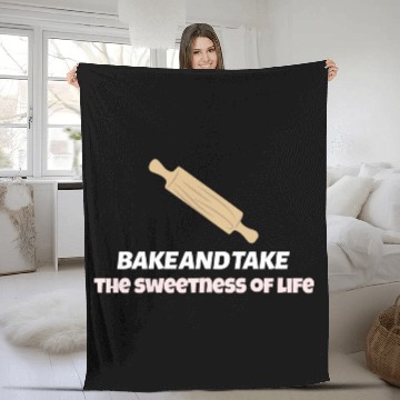 Discover Bake and take the sweetness of life Fleece Blankets