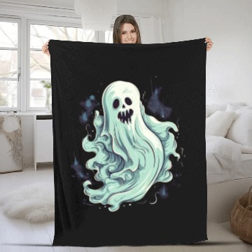 Discover Eerie Halloween Ghoul, Spooky Season Delight 13 Fleece Blankets