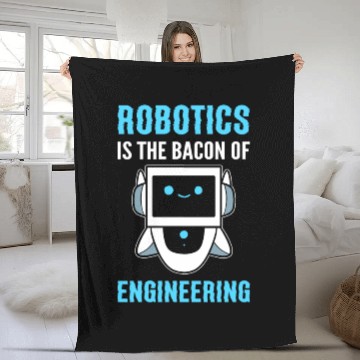Discover Funny Robotics Robot Programmer Fleece Blankets