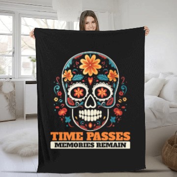 Discover Dia De Los Muertos Sugar Skull Mexican Holiday Fleece Blankets