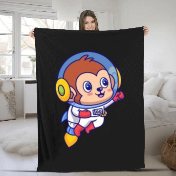 Discover Flying Monkey Astronaut Fleece Blankets
