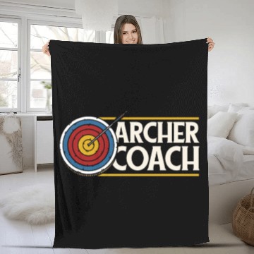 Discover Archery Cool Archery Coach Fleece Blankets