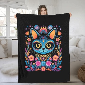 Discover Dia De Los Muertos Sugar Skull Mexican Holiday Fleece Blankets