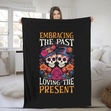 Discover Dia De Los Muertos Sugar Skull Mexican Holiday Fleece Blankets
