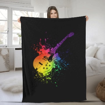 Discover Guitar Music Instrument - Musician Fleece Blankets