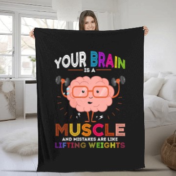 Discover Growth Mindset Teacher Your Brain Is A Muscle Fleece Blankets