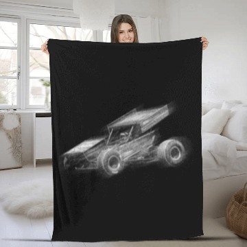 Discover Sprint Car Mom Dirt Track Racing Racing Race Day Fleece Blankets