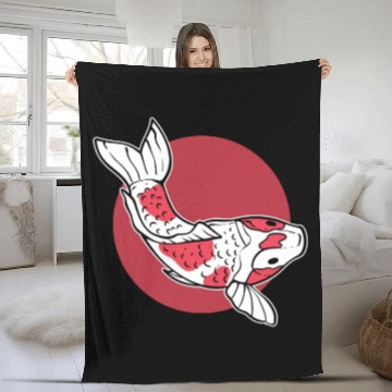 Discover Japanese Koi Fish Koi Fish Keeper Fleece Blankets