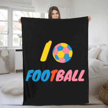 Discover I love football , sport lover Fleece Blankets