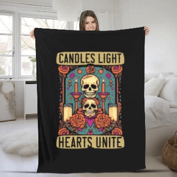Discover Dia De Los Muertos Sugar Skull Mexican Holiday Fleece Blankets
