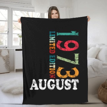 Discover august 1973 Anniversary august 1973 august Fleece Blankets