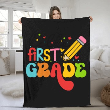 Discover Back To School - Hello First Grade Fleece Blankets