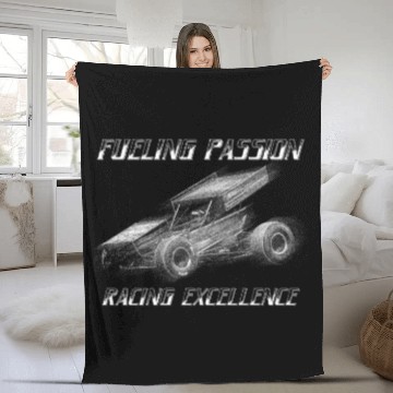 Discover Sprint Car Mom Dirt Track Racing Racing Race Day Fleece Blankets