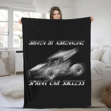 Discover Sprint Car Mom Dirt Track Racing Racing Race Day Fleece Blankets