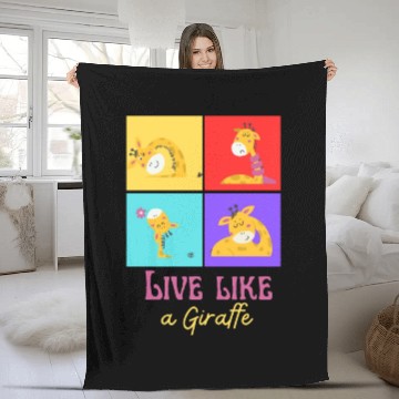 Discover live like a giraffe Fleece Blankets