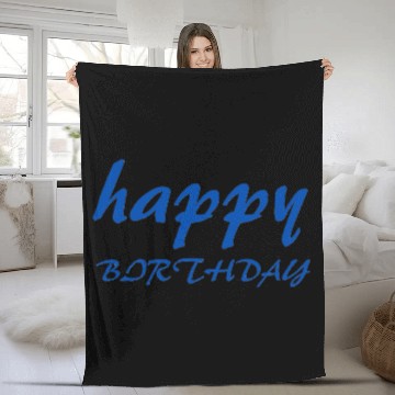 Discover اHappy birthday design gift Fleece Blankets