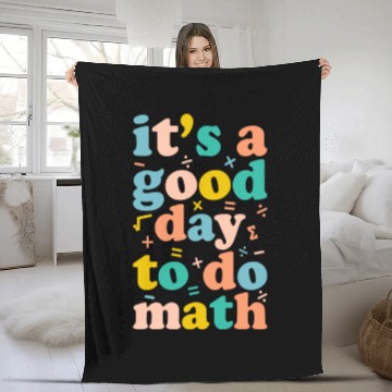 Discover Its A Good Day To Do Math 100 Days Fleece Blankets