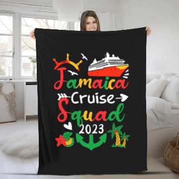 Discover Jamaica Cruise Ship Friends Vacation Fleece Blankets