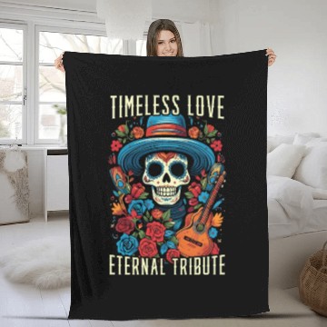 Discover Dia De Los Muertos Sugar Skull Mexican Holiday Fleece Blankets