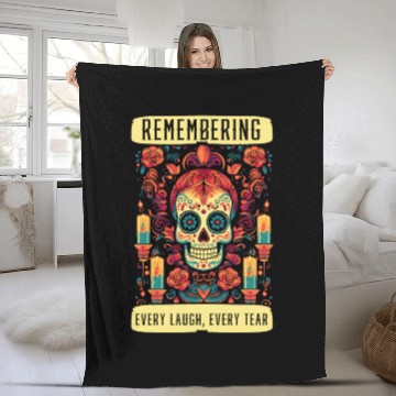 Discover Dia De Los Muertos Sugar Skull Mexican Holiday Fleece Blankets