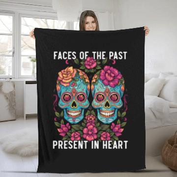 Discover Dia De Los Muertos Sugar Skull Mexican Holiday Fleece Blankets