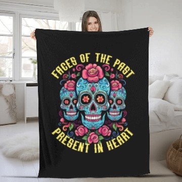Discover Dia De Los Muertos Sugar Skull Mexican Holiday Fleece Blankets
